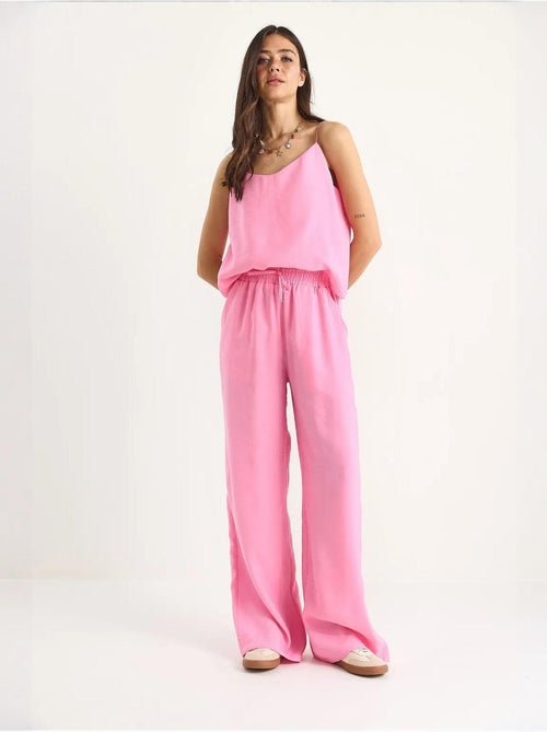 Conjunto coordinado de camisola sin mangas y pantalón de pernera ancha lucci - Kiabi