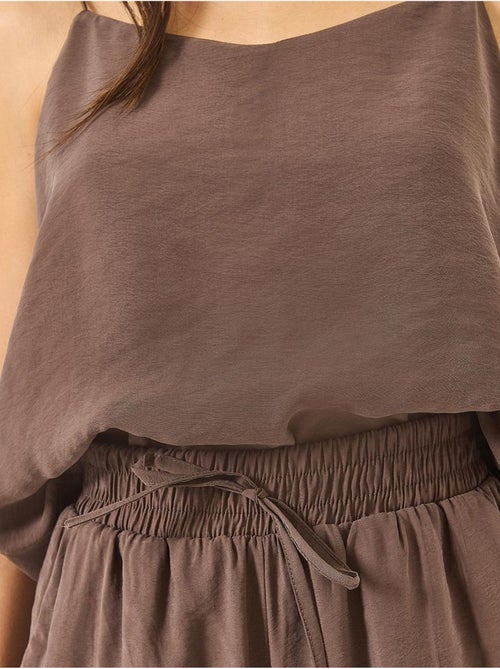 Conjunto coordinado de camisola sin mangas y pantalón de pernera ancha lucci - Kiabi Conjunto coordinado de camisola sin mangas y pantalón de pernera ancha lucci - Kiabi