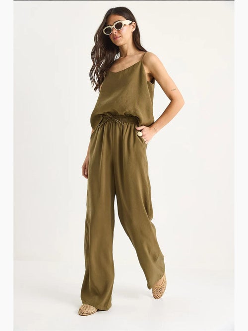 Conjunto coordinado de camisola sin mangas y pantalón de pernera ancha lucci - Kiabi Conjunto coordinado de camisola sin mangas y pantalón de pernera ancha lucci - Kiabi