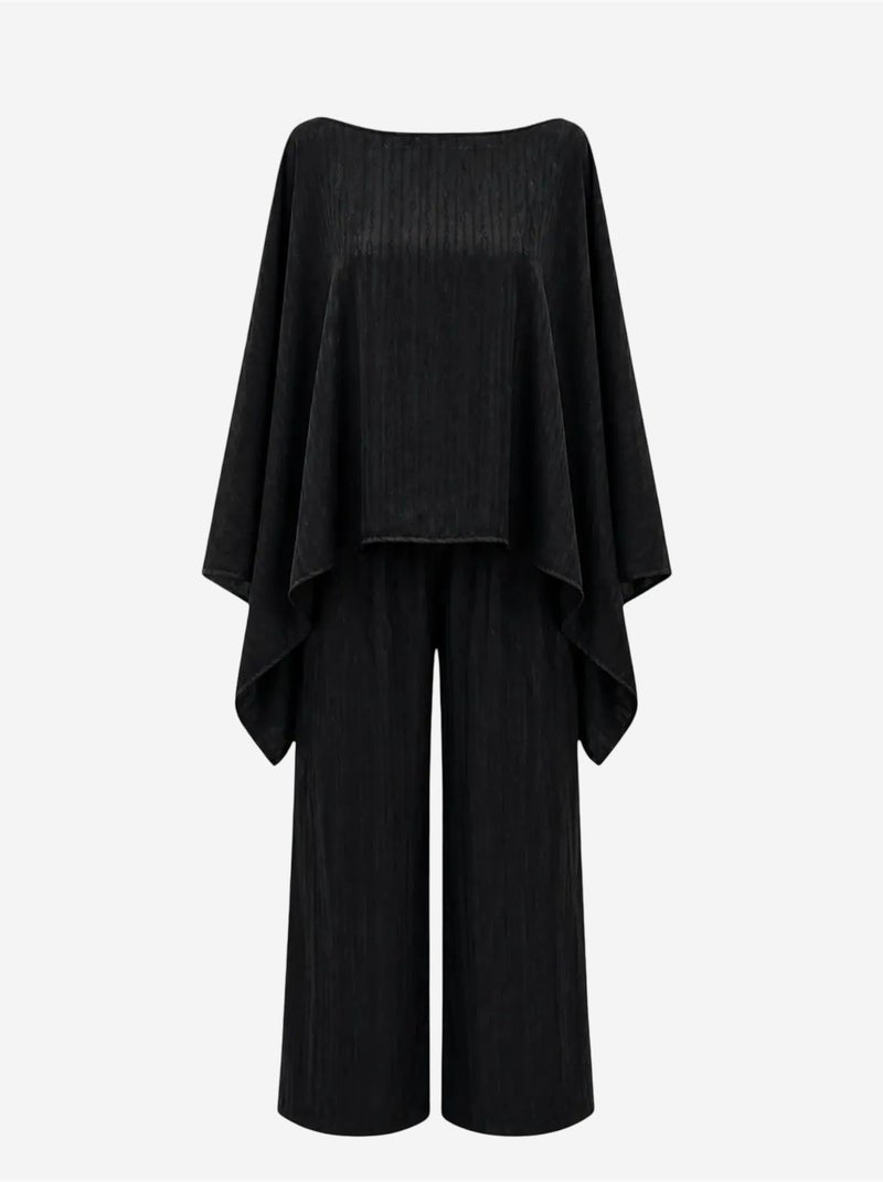 Conjunto coordinado de punto con mezcla de modal mixray Negro - Kiabi