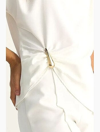 Conjunto coordinado de talle alto con pierna acampanada lucci