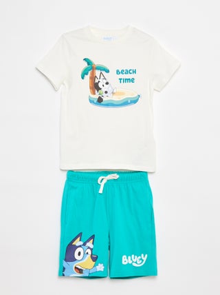 Conjunto corto con camiseta + short 'Bluey' - 2 piezas