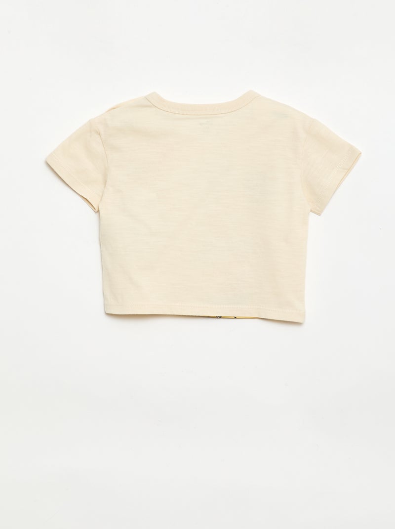 Conjunto corto de camiseta + pantalón corto 'Simba' - 2 piezas Beige - Kiabi