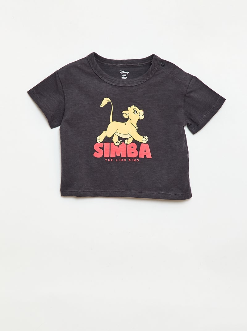 Conjunto corto de camiseta + pantalón corto 'Simba' - 2 piezas Negro - Kiabi