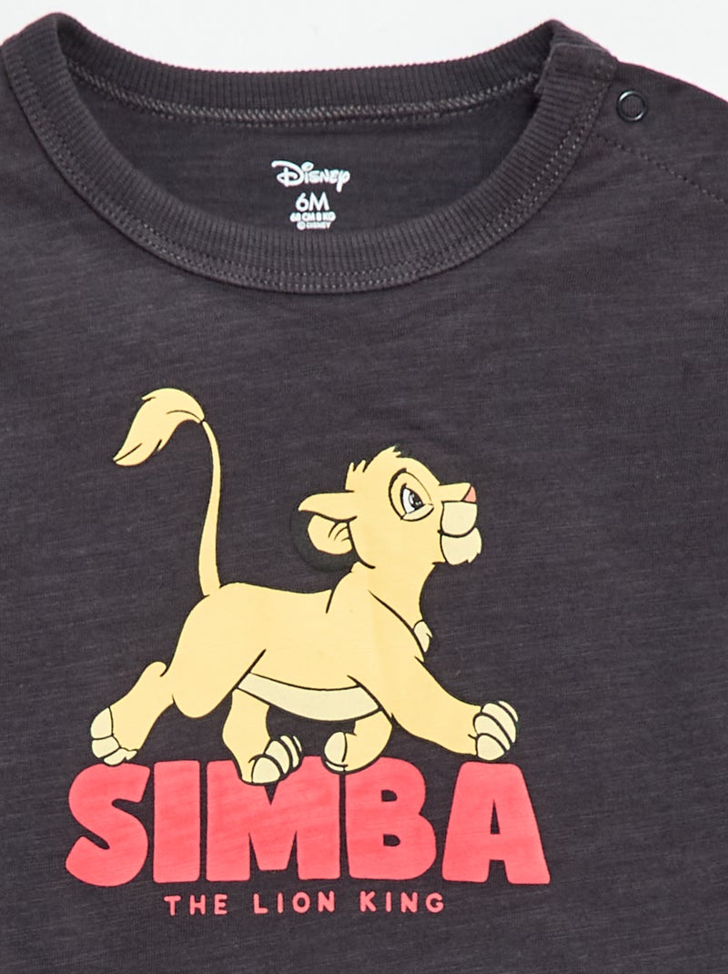 Conjunto corto de camiseta + pantalón corto 'Simba' - 2 piezas Negro - Kiabi