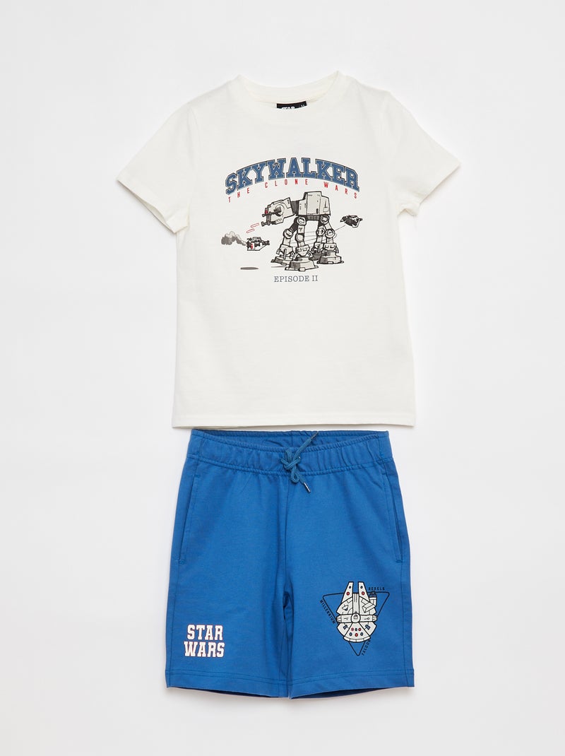 Conjunto corto de camiseta + pantalón corto 'Star Wars' - 2 piezas BEIGE - Kiabi