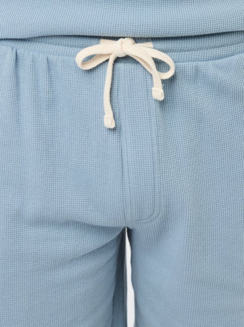 Conjunto corto de pijama en nido de abeja - 2 piezas - Kiabi