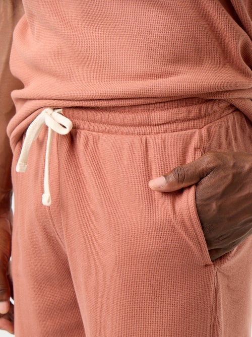 Conjunto corto de pijama en nido de abeja - 2 piezas - Kiabi Conjunto corto de pijama en nido de abeja - 2 piezas - Kiabi