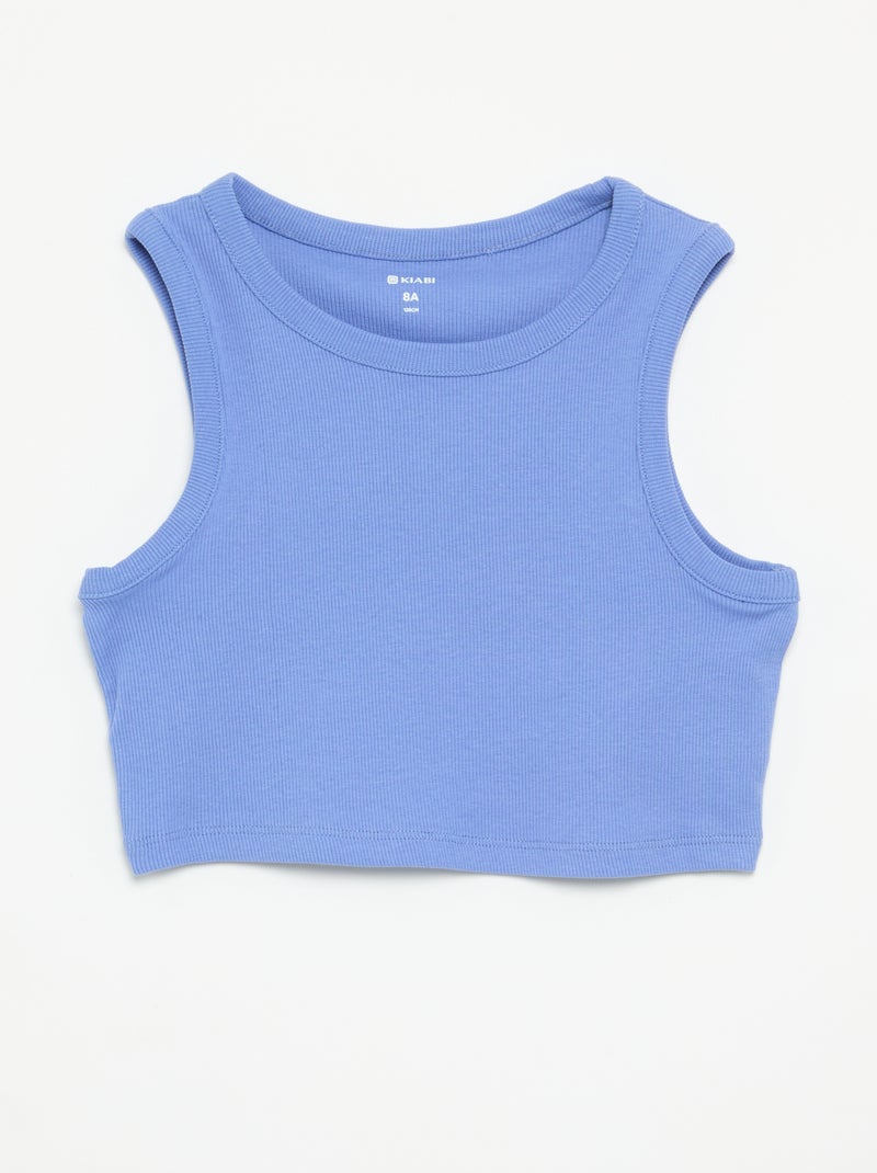 Conjunto corto de short y camiseta de tirantes - 2 piezas Azul - Kiabi