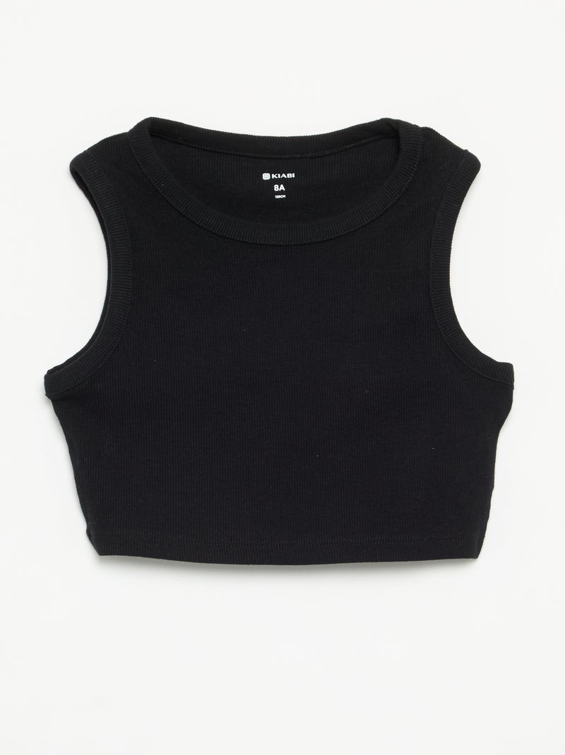 Conjunto corto de short y camiseta de tirantes - 2 piezas Negro - Kiabi