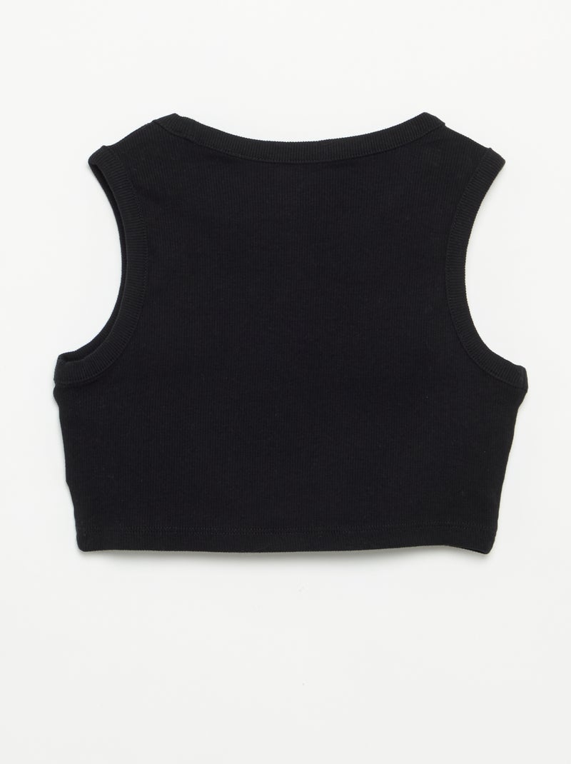 Conjunto corto de short y camiseta de tirantes - 2 piezas Negro - Kiabi