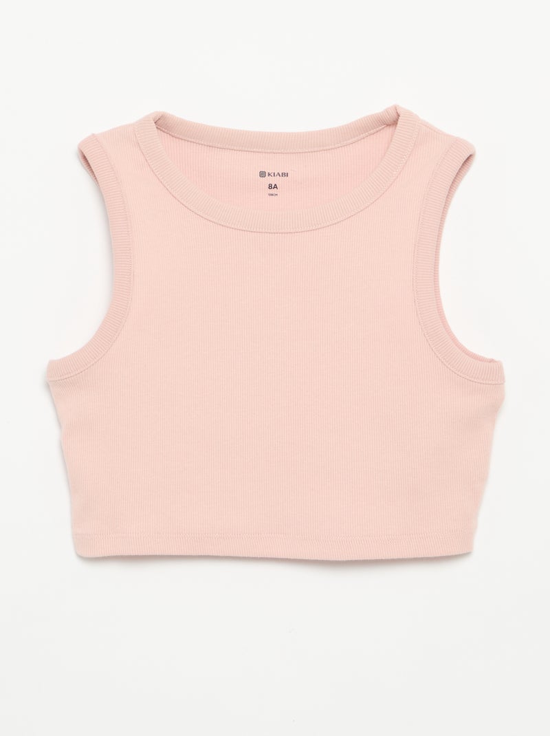 Conjunto corto de short y camiseta de tirantes - 2 piezas Rosa - Kiabi