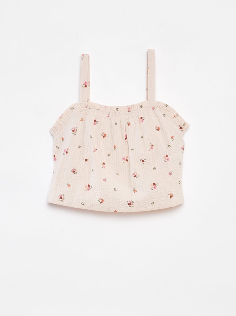 Conjunto corto top + pantalón corto - 2 piezas Blanco - Kiabi