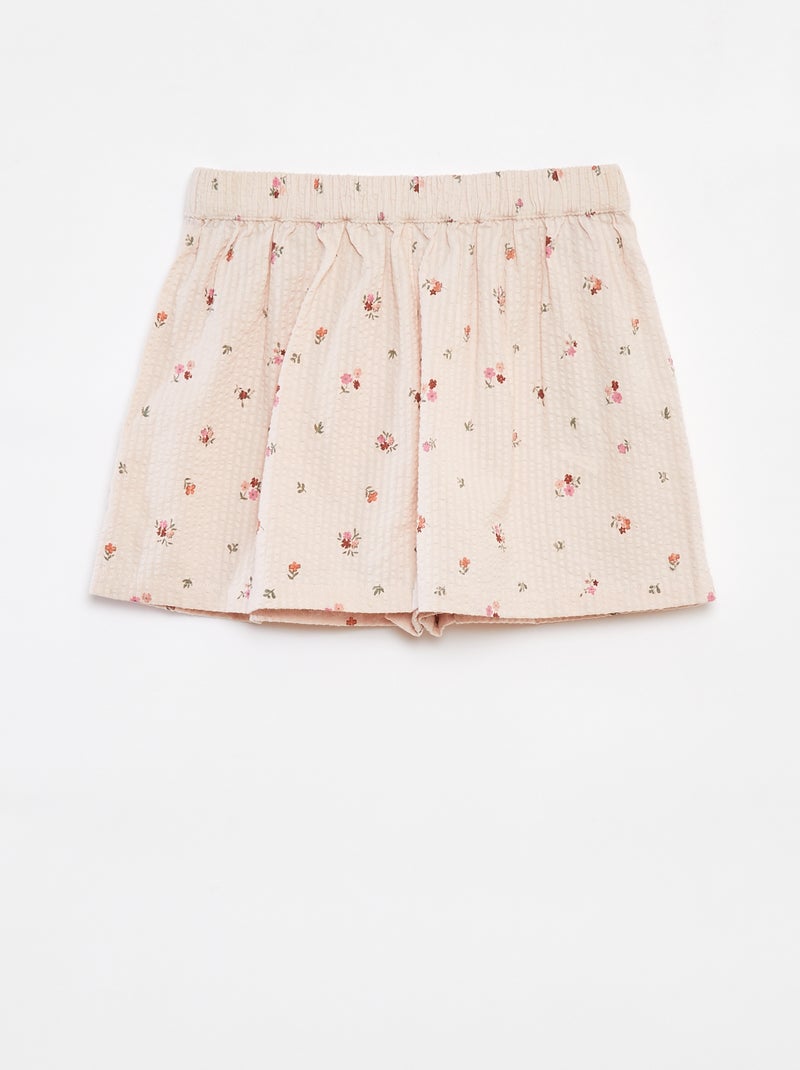Conjunto corto top + pantalón corto - 2 piezas Blanco - Kiabi