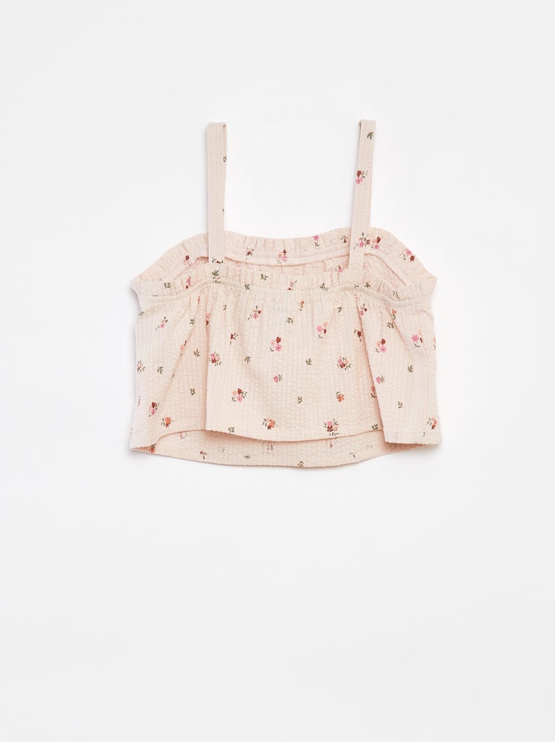 Conjunto corto top + pantalón corto - 2 piezas Blanco - Kiabi
