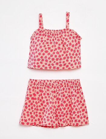 Conjunto corto top + pantalón corto - 2 piezas