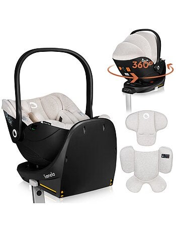 Conjunto Cosi 360? ISOFIX LIONELO Moxie i-Size - Ligero - 40-87 cm - Tejido de bamb? natural