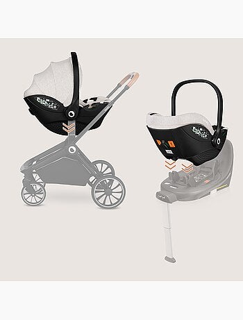 Conjunto Cosi 360? ISOFIX LIONELO Moxie i-Size - Ligero - 40-87 cm - Tejido de bamb? natural