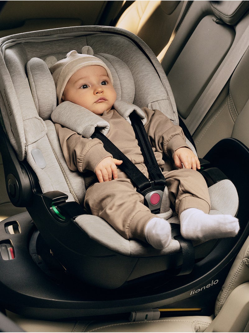 Conjunto Cosi 360? ISOFIX LIONELO Moxie i-Size - Ligero - 40-87 cm - Tejido de bamb? natural Beige - Kiabi