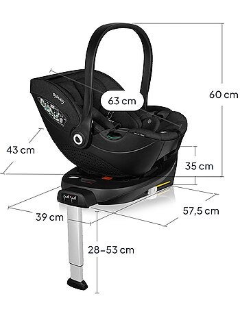 Conjunto Cosi 360? ISOFIX LIONELO Moxie i-Size - Ligero - 40-87 cm - Tejido de bamb? natural