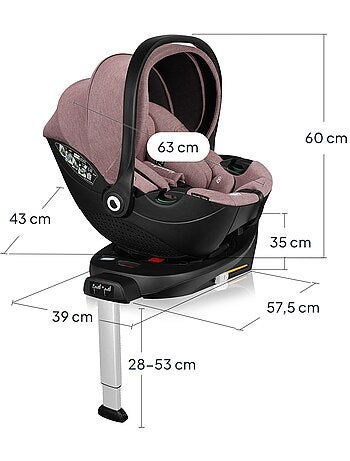Conjunto Cosi 360? ISOFIX LIONELO Moxie i-Size - Ligero - 40-87 cm - Tejido de bamb? natural