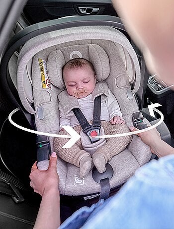 Conjunto Cosi 360° ISOFIX LIONELO Moxie i-Size - Ligero - 40-87 cm - Tejido de bambú natural