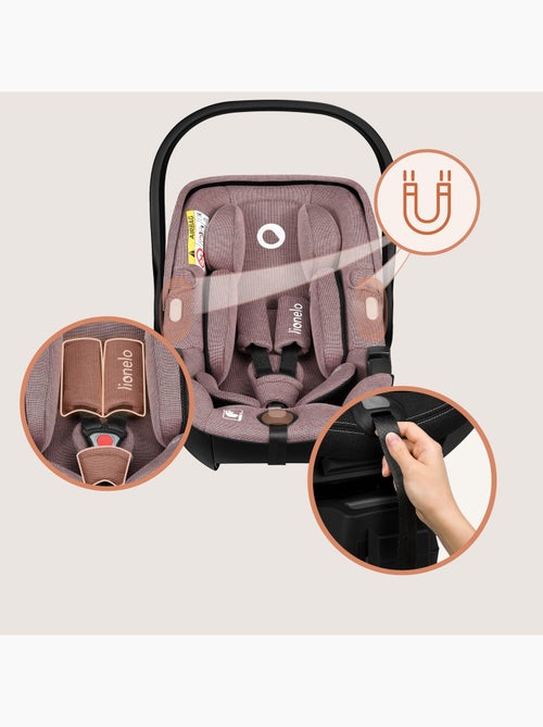Conjunto Cosi 360° ISOFIX LIONELO Moxie i-Size - Ligero - 40-87 cm - Tejido de bambú natural - Kiabi
