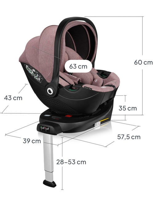 Conjunto Cosi 360° ISOFIX LIONELO Moxie i-Size - Ligero - 40-87 cm - Tejido de bambú natural - Kiabi