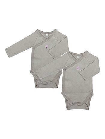 Conjunto de 2 bodies de manga larga de algodón orgánico