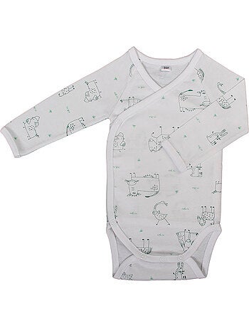 Conjunto de 2 bodies estampados de manga larga