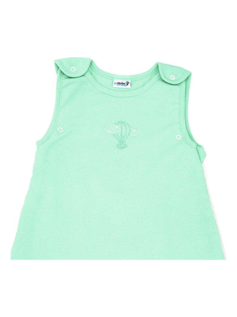 Conjunto de 2 bodies estampados de manga larga Verde agua - Kiabi