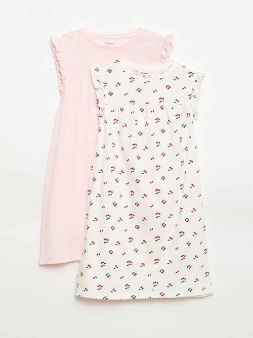 Conjunto de 2 camisones de manga corta - Kiabi Conjunto de 2 camisones de manga corta - Kiabi