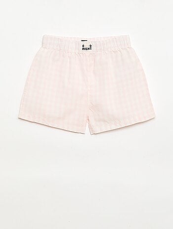 Conjunto de 2 Pantalón cortos de noche de popelín de algodón