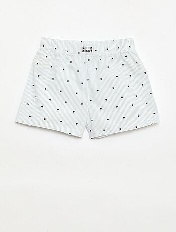 Conjunto de 2 pantalones cortos de noche de popelina de algodón
