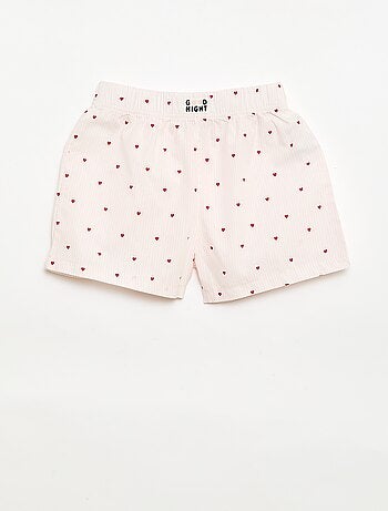 Conjunto de 2 pantalones cortos de noche de popelina de algodón