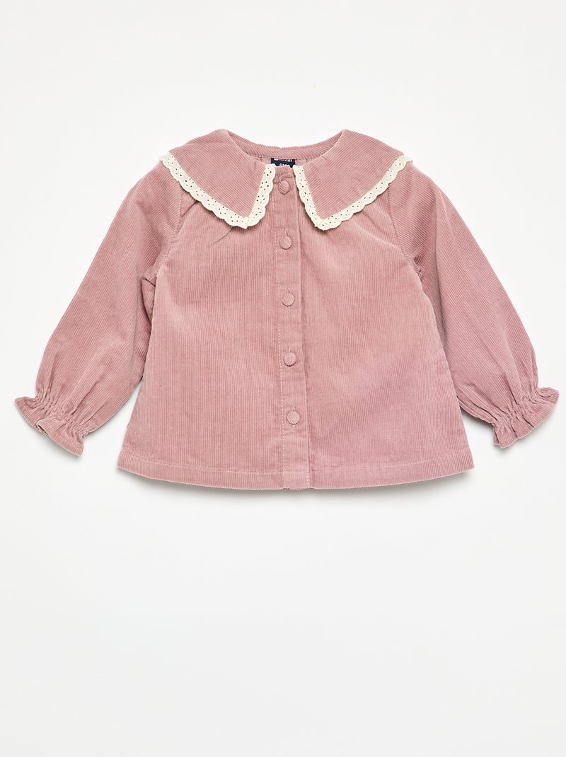 Conjunto de 2 piezas - blusa de terciopelo + legging Rosa - Kiabi