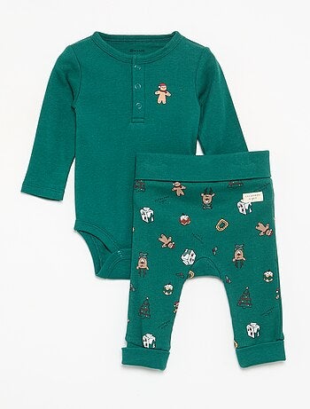 Conjunto de 2 piezas - Body de manga larga + legging