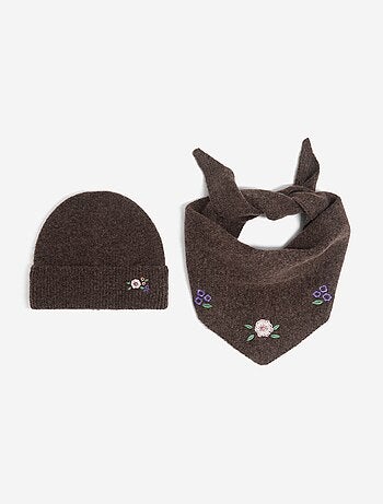 Conjunto de 2 piezas - bufanda + gorro