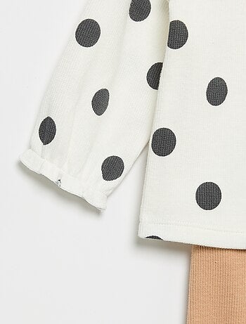 Conjunto de 2 piezas - Camiseta de manga larga + legging