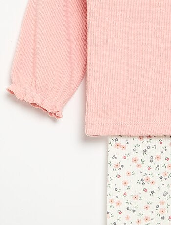 Conjunto de 2 piezas - Camiseta de manga larga + legging