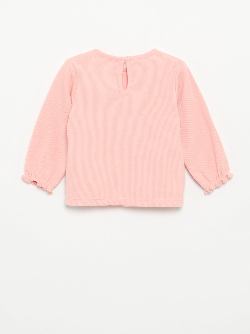 Conjunto de 2 piezas - Camiseta de manga larga + legging Rosa - Kiabi