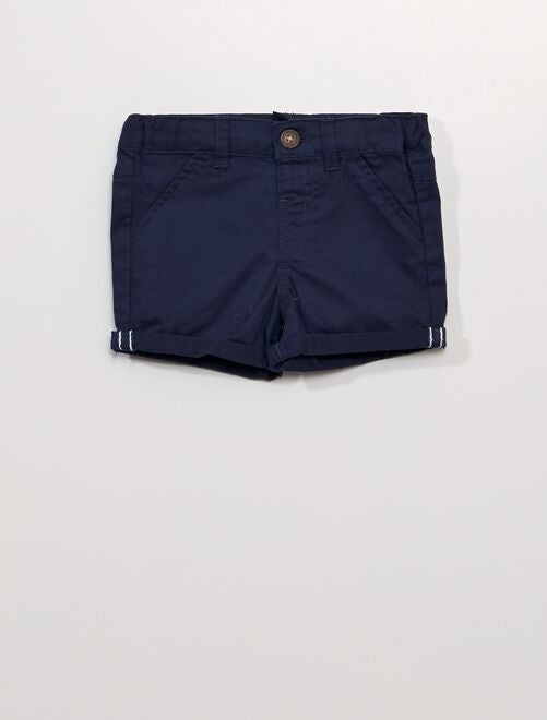 Conjunto de 2 piezas - Camiseta estilo polo + pantalón corto de sarga - Kiabi