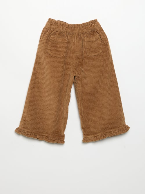 Conjunto de 2 piezas - Camiseta + pantalón de terciopelo - Kiabi