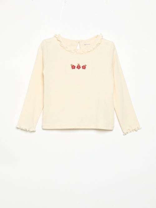 Conjunto de 2 piezas - Camiseta + pantalón de terciopelo - Kiabi