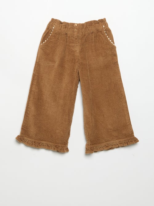 Conjunto de 2 piezas - Camiseta + pantalón de terciopelo - Kiabi