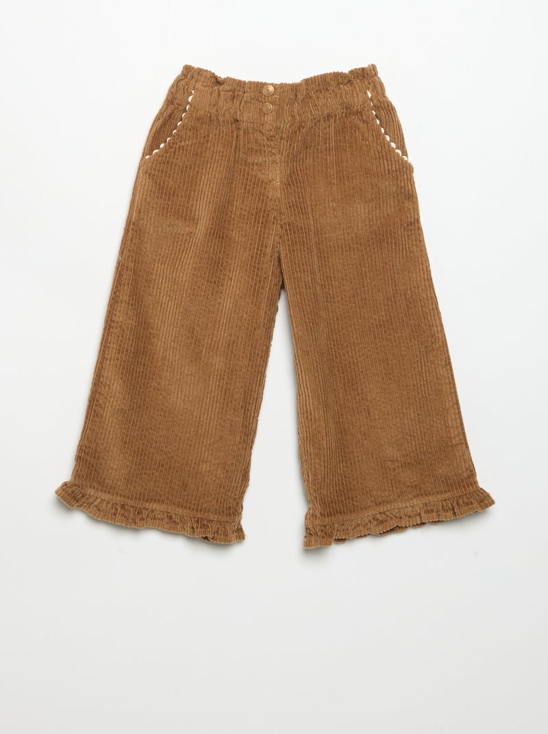 Conjunto de 2 piezas - Camiseta + pantalón de terciopelo Blanco - Kiabi