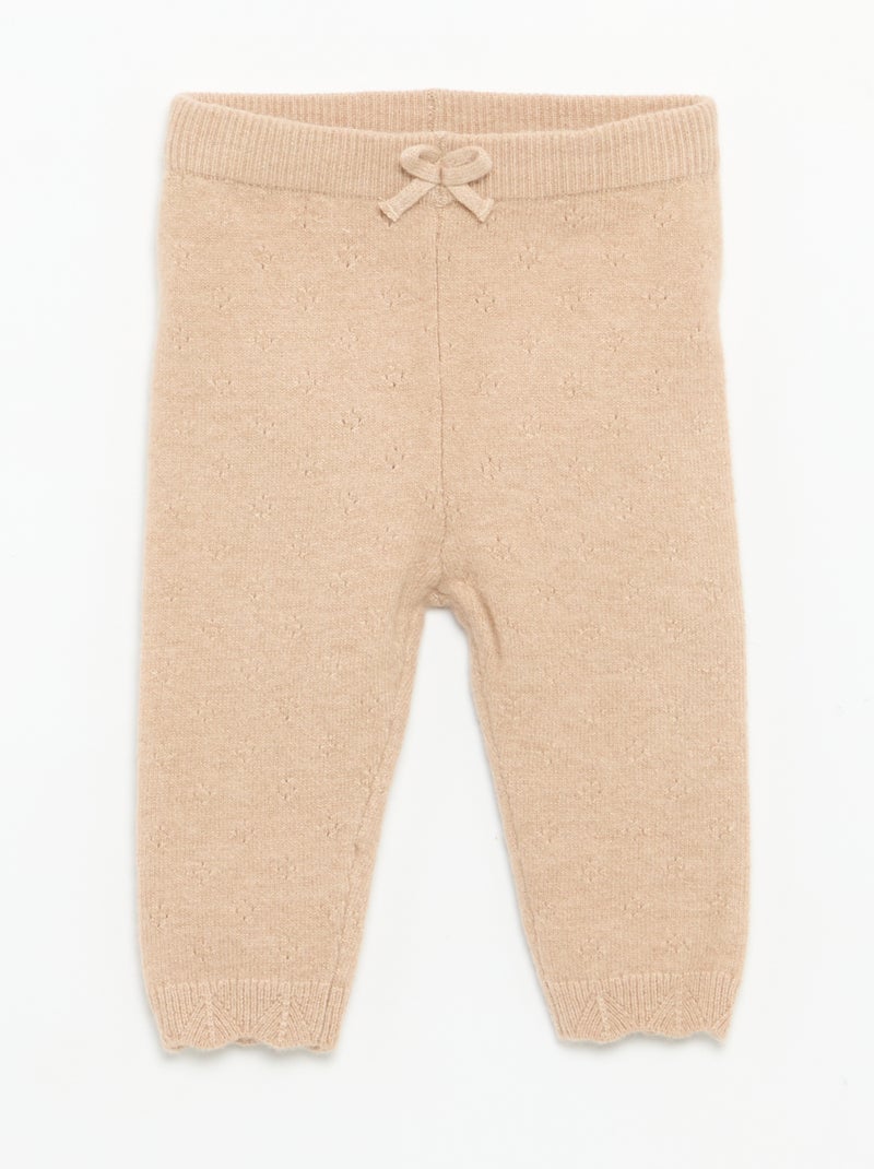 Conjunto de 2 piezas - Cárdigan + legging Beige - Kiabi