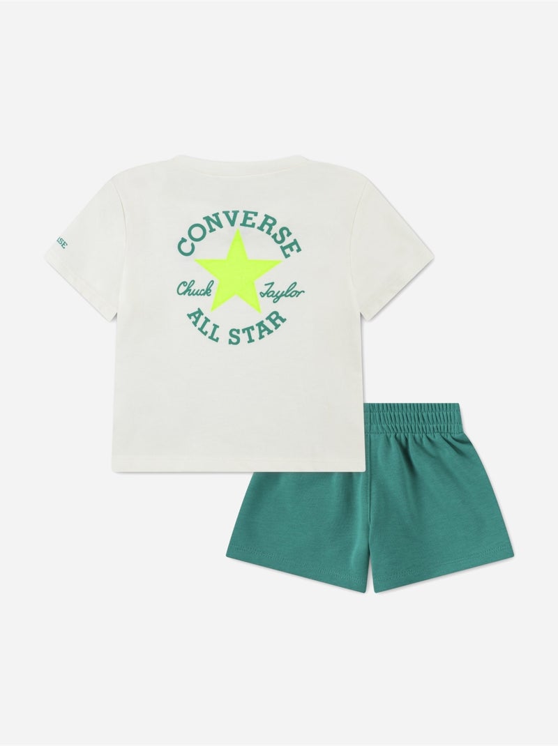Conjunto de 2 piezas - Converse Blanco Verde - Kiabi