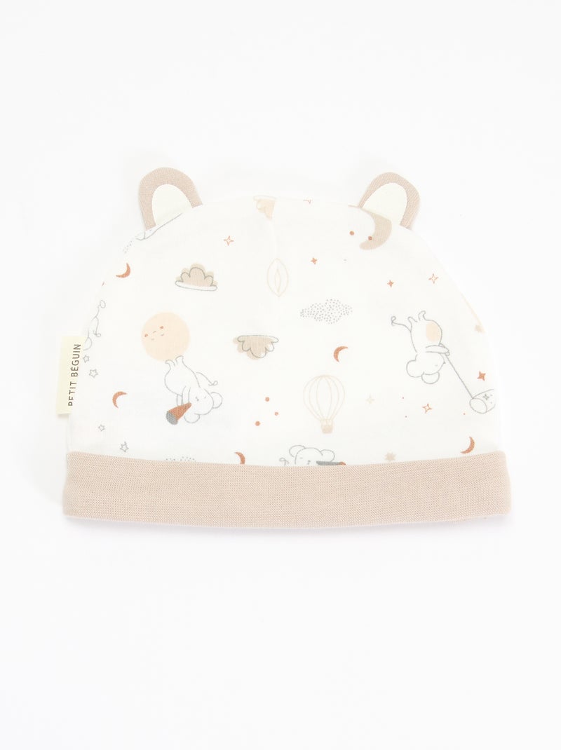 Conjunto de 2 piezas - gorro y par de manoplas 'Petit Béguin' Beige - Kiabi