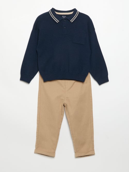 Conjunto de 2 piezas - jersey + pantalón - Kiabi Conjunto de 2 piezas - jersey + pantalón - Kiabi